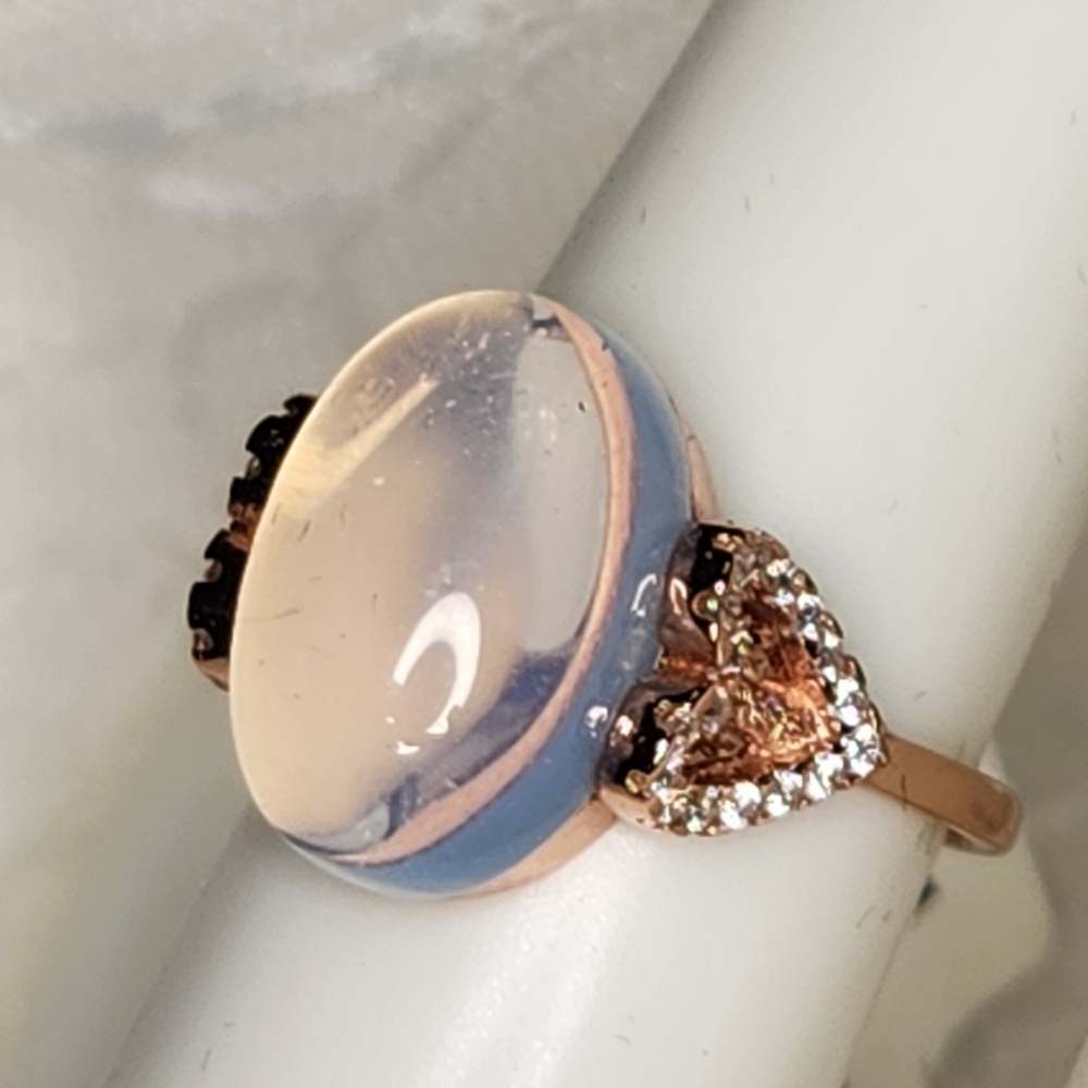 🍒 Moonstone S925 Sterling Silver 💍 Ring - Picture 2 of 2